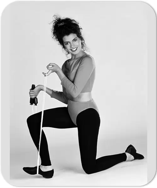 Model wearing sports fashions. 11th June 1987