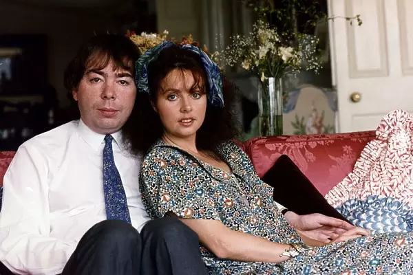 Andrew Lloyd Webber Opera Writer and Composer sitting down with wife Sarah Brightman