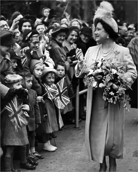 Queen Elizabeth visits Liverpool. 3rd May 1950