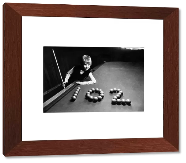 13 year old Stephen Hendry poses for the camera after recently hitting a break of 102