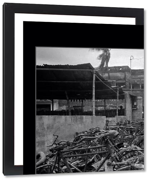 Bangladesh - Dacca - The burnt out Rickshaw factory 27  /  06  /  1971 DM71-6044
