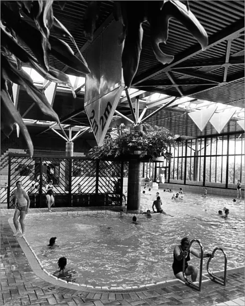 The interior of the swimming pool at Elswick. 11th August 1983