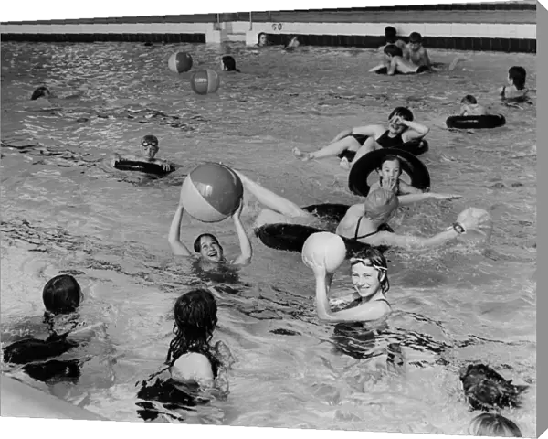 Youngsters enjoy fun and games during a Come On In session at Stanley Baths