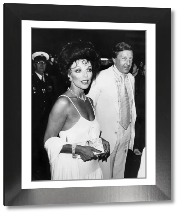 Framed Print : Joan Collins and husband Ron Kass at The Stud premiere - 1978 Print Framed Print : Joan Collins and husband Ron Kass at The Stud premiere - 1978 Print