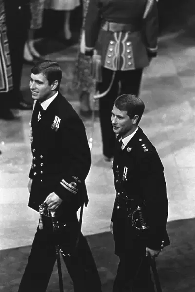 PRINCE ANDREW AND PRINCE EDWARD AT SARAH FERGUSON AND PRINCE ANDREW