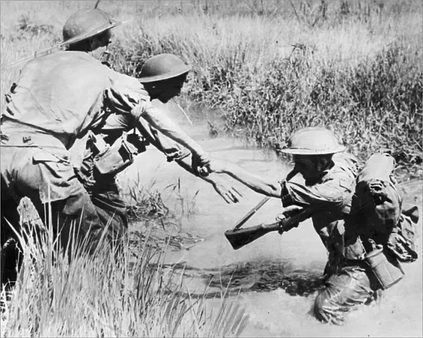 Soldiers of the British 36th Division in Burma during the Second World War