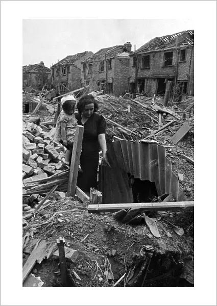 When an F bomb demolished Mrs Rayners home she was in an Anderson shelter yards
