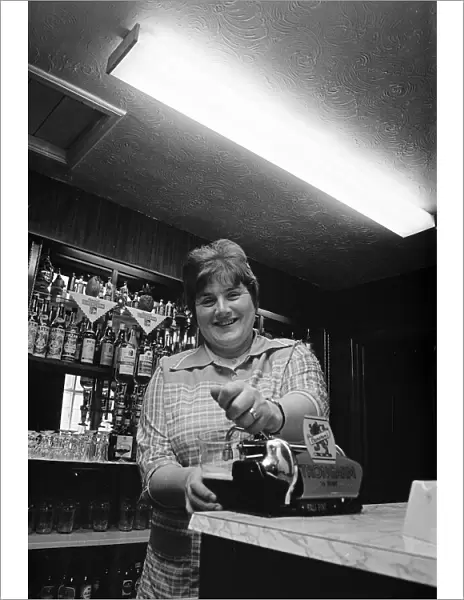 Barmaid at The Laurel Pub, Middlesbrough, 1976, Barmaid of the Year Competition, Entrant