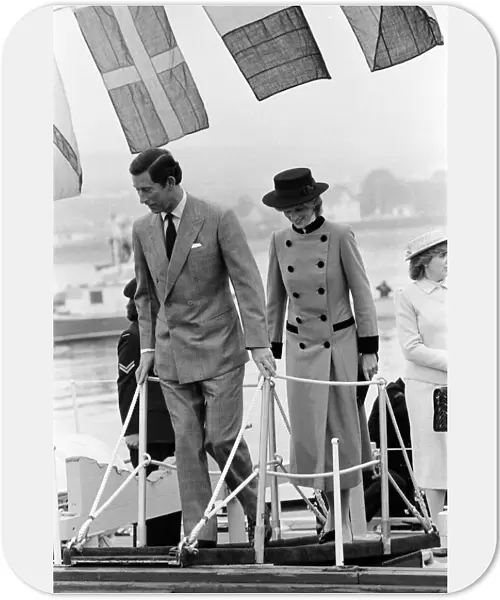 Prince Charles, Prince of Wales and Diana, Princess of Wales visit Prince Edward Island