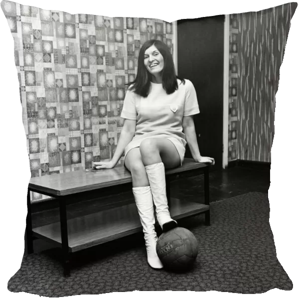 Female football referee Joan Lancaster, from Brinnginton, Stockport. 8th January 1971