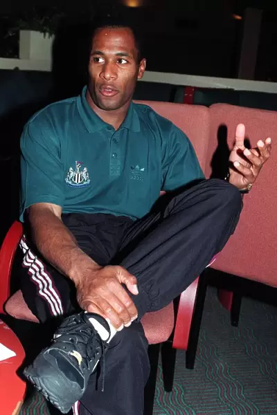 Footballer Les Ferdinand during his interview with Daily Mirrors Harry Harris