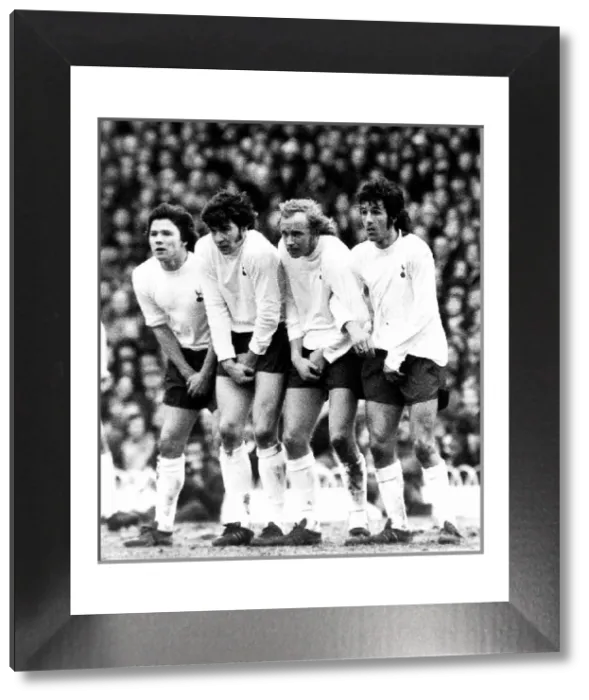 Framed Print : Tottenham Hotspur Players in Defensive Formation Print Framed Print : Tottenham Hotspur Players in Defensive Formation Print