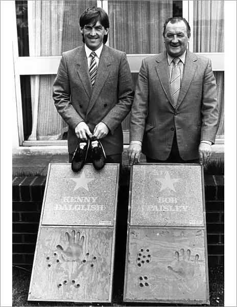 Kenny Dalglish and Bob Paisley join Pathway of Honour 1983 paving stones in
