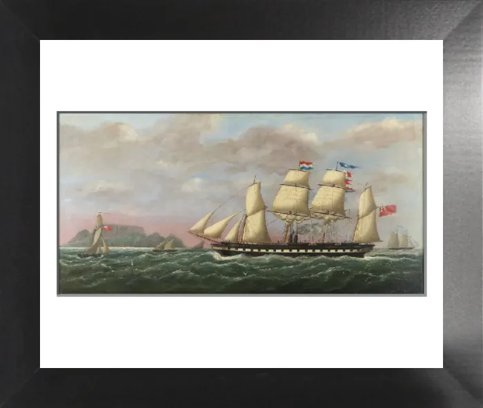Framed Print : The SS Great Britain Print: Table Bay Harbour Scene Framed Print : The SS Great Britain Print: Table Bay Harbour Scene