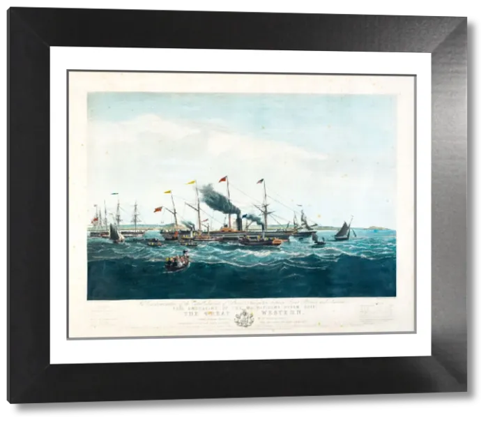 Framed Print : The SS Great Western Print: Bristol Maiden Voyage 1838 Framed Print : The SS Great Western Print: Bristol Maiden Voyage 1838