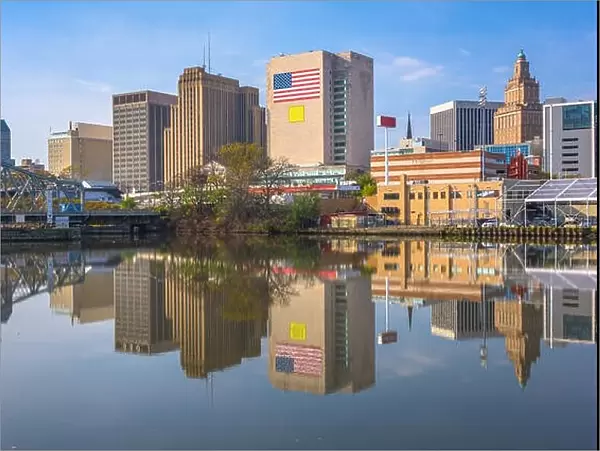 Newark, New Jersey, USA skyline on the Passaic River