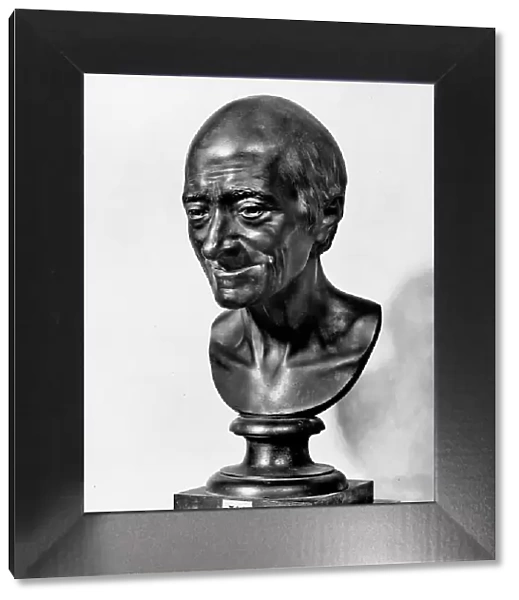 Bust-portrait of Voltaire, work by Jean Antoine Houdon preserved in the Louvre Museum, Paris