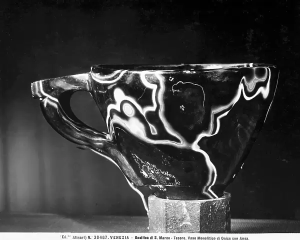 Monolithic onyx vase with handle, in the Treasury of St. Mark's Basilica in Venice