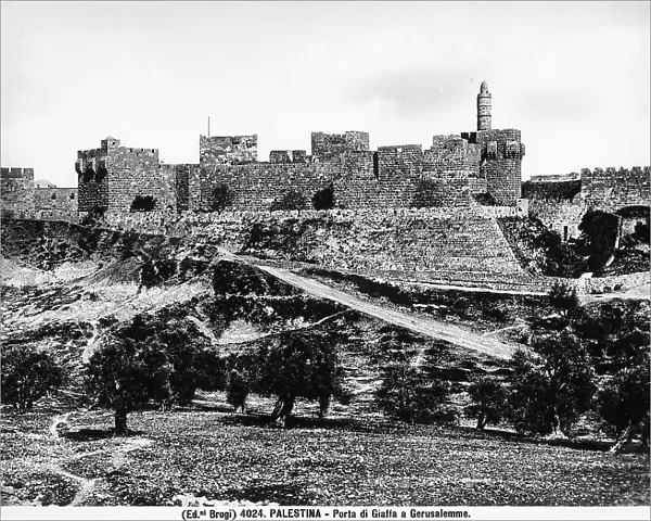 View of the Jaffa Gate in Jerusalem