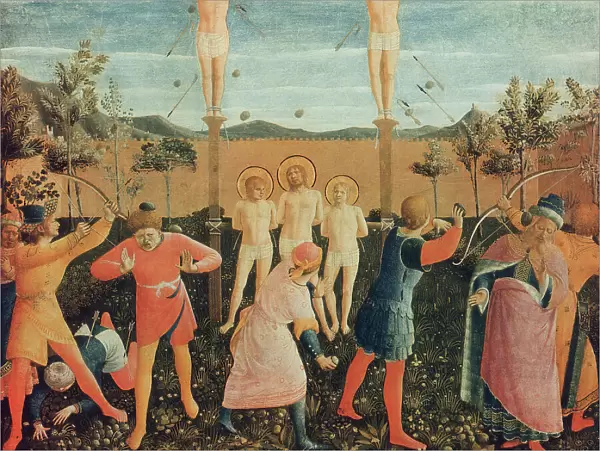 Crucifixion of Sts. Cosmas and Damian; painting by Fra Angelico. Alte Pinakothek, Munich