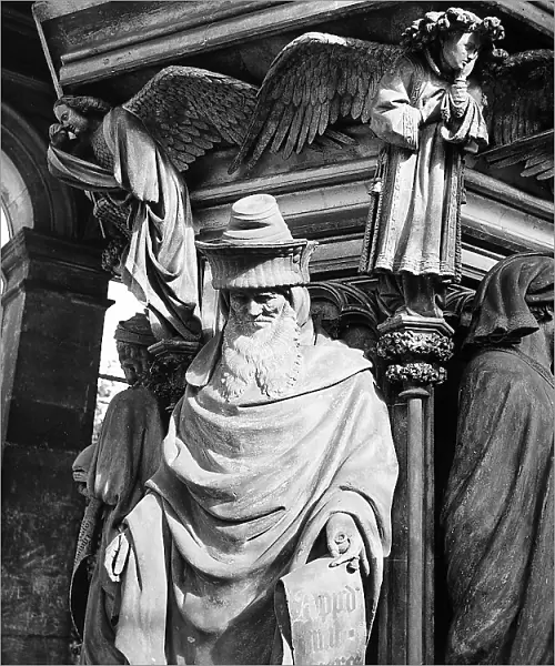 Statue of Moses, by Clause Sluter, for the Well of Moses, located in the cloister of the Charterhouse of Champmol