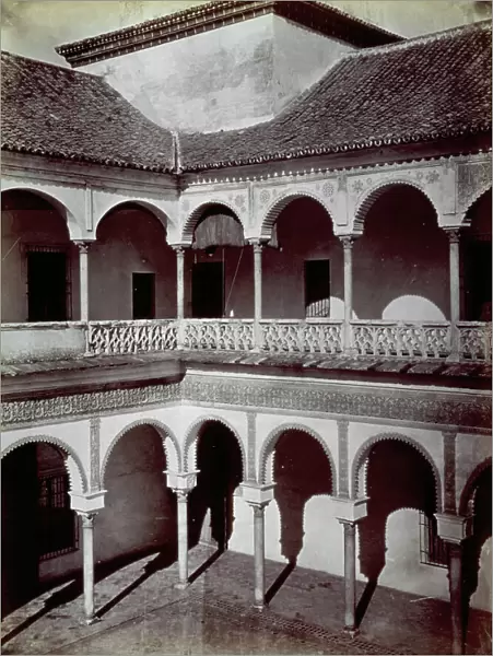 View of the courtyard of the Casa de las Duenas in Seville