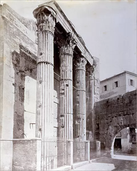 The Temple of Mars Ultor, in Rome. On the right the Arch of Pantanus can be glimpsed