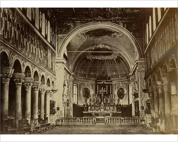 Inner view of the Basilica of Sant'Apollinare Nuovo, Ravenna