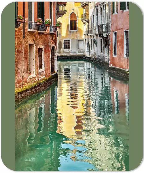 Italy, Veneto, Venice, Typical architecture and canal