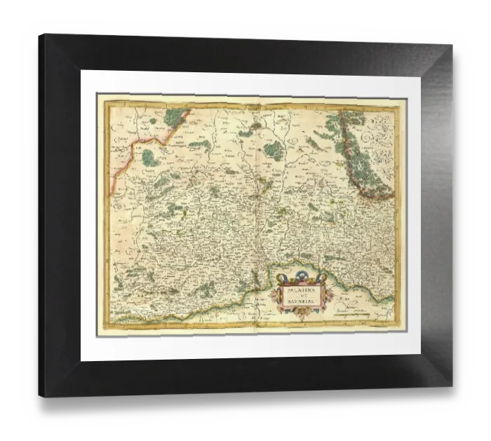 Framed Print : Digital reproduction of a 1623 Mercator engraving print Framed Print : Digital reproduction of a 1623 Mercator engraving print