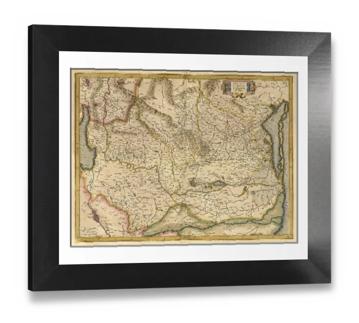 Framed Print : Veneto and Verona Print, 1623 Atlas Map Restoration Framed Print : Veneto and Verona Print, 1623 Atlas Map Restoration