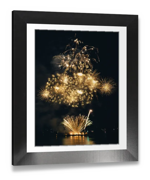Framed Print : Fireworks Display Print, Plymouth, England