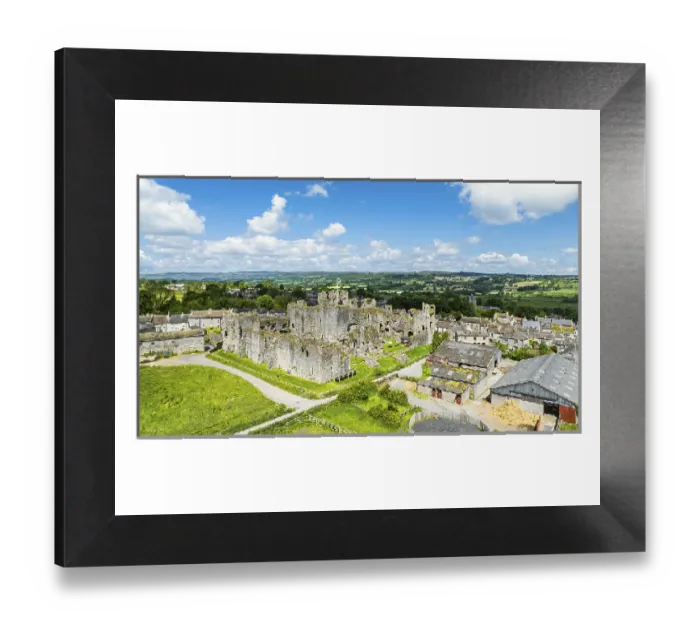Framed Print : Middleham Castle Print from a Drone, North Yorkshire Framed Print : Middleham Castle Print from a Drone, North Yorkshire