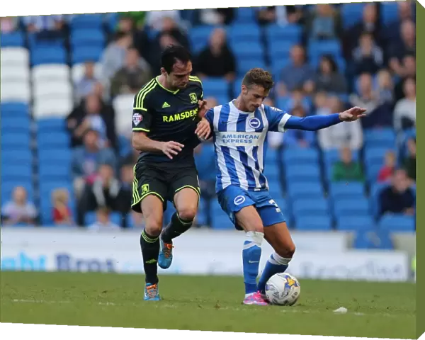 Brighton & Hove Albion vs Middlesbrough: Joe Bennett in Action