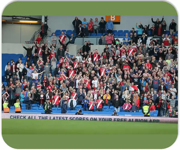 Middlesbrough Fans in Action at Brighton and Hove Albion vs Middlesbrough (18OCT14)
