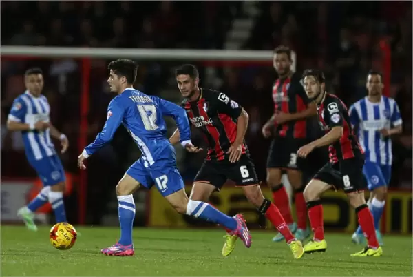 Joao Teixeira in Action: Brighton and Hove Albion vs Bournemouth, SkyBet Championship 2014 (American Express Community Stadium)