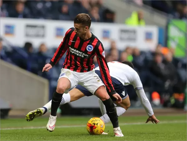 Brighton's Joe Bennett in Action: Championship Showdown against Bolton Wanderers (28FEB15)