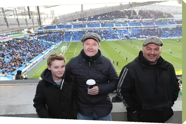 Brighton and Hove Albion Fans in Action: Sky Bet Championship Showdown vs. Wolverhampton Wanderers (14MAR15)