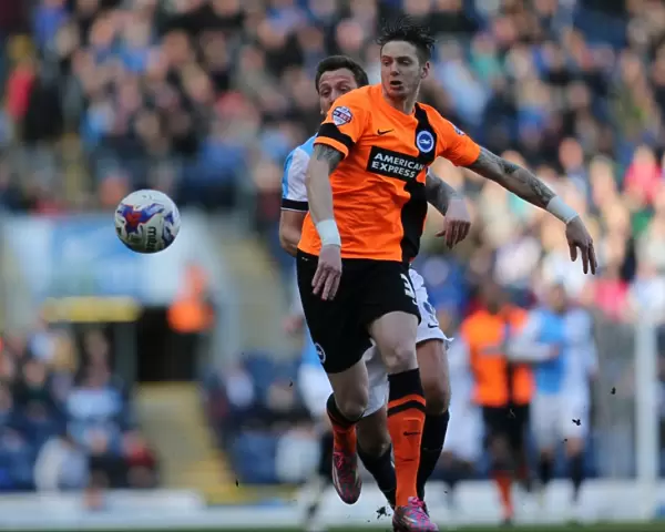 Greg Halford in Action: Blackburn Rovers vs. Brighton and Hove Albion, Sky Bet Championship, Ewood Park, 21st March 2015