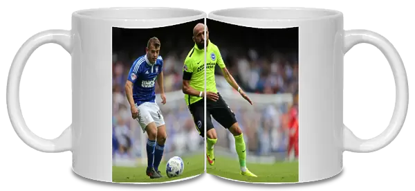 Bruno Saltor in Action: Brighton and Hove Albion vs. Ipswich Town, Sky Bet Championship 2015