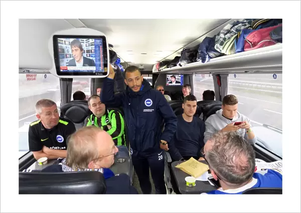 Brighton & Hove Albion's Sky Bet 10 in 10 Bus Journey: Fans and Liam Rosenior Heading to Birmingham City Game (17DEC16)