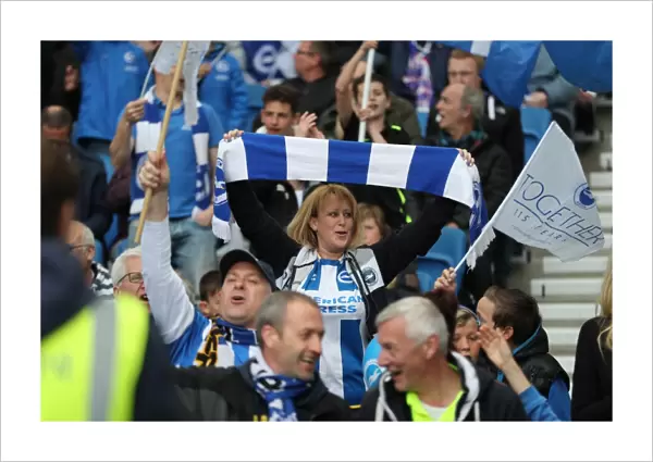 Brighton and Hove Albion Fans Celebrate Promotion to Premier League at American Express Community Stadium (17th April 2017 vs Wigan Athletic)