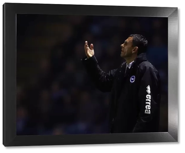 Gus Poyet Leads Brighton & Hove Albion Against Leicester City, Npower Championship, October 2012