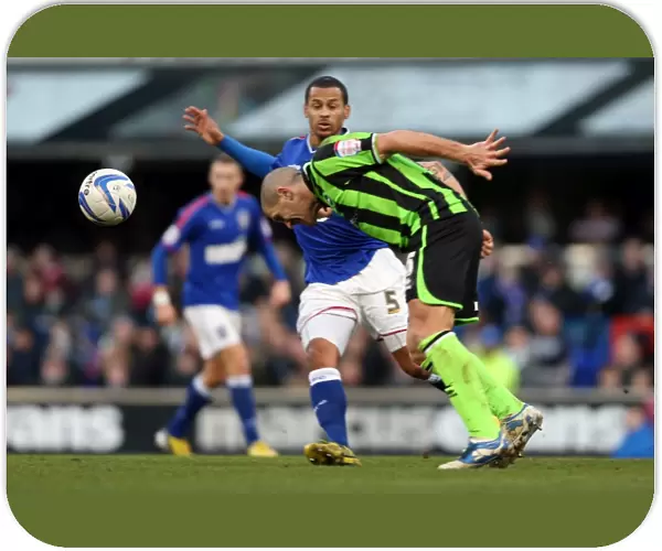 Adam El-Abd Clears the Ball for Brighton & Hove Albion against Ipswich Town (January 1, 2013)
