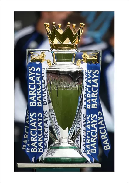 Chelsea FC's Triumphant Premier League Victory: Lifting the Trophy at Stamford Bridge (Champions 2009-2010)