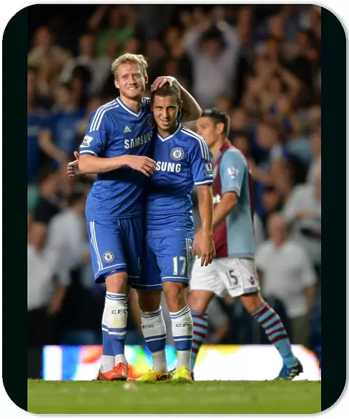 Schurrle and Hazard's Triumphant Moment: Chelsea FC Beats Aston Villa in Barclays Premier League (August 21, 2013)