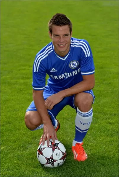Cesar Azpilicueta Leading Chelsea FC Training Session at Cobham (2013-2014 Squad)