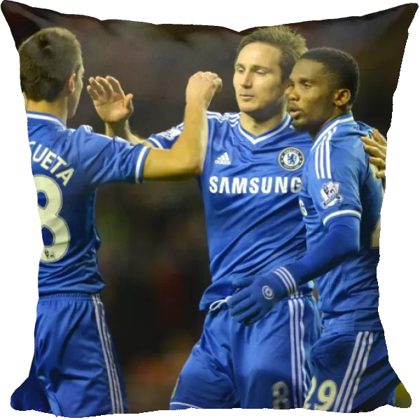 Chelsea's Frank Lampard Celebrates First Goal Against Sunderland in Capital One Cup Quarterfinal