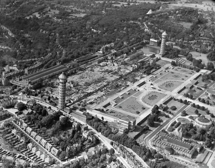 Framed Print : Crystal Palace Print, Aerial View Framed Print : Crystal Palace Print, Aerial View