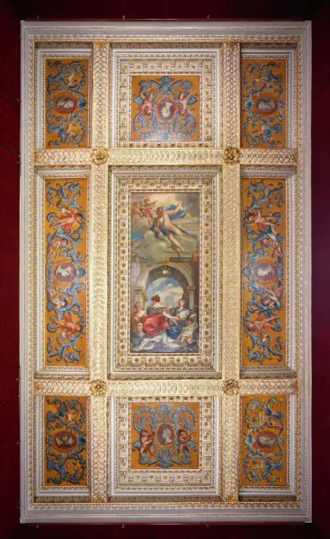 Chiswick House, Red Velvet Room ceiling J970259